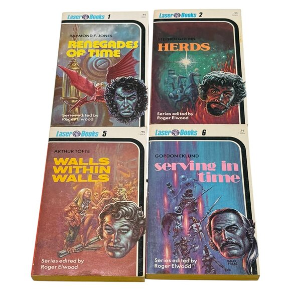 Laser Books Elwood Lot 4 Books Vol 1 2 5 6 PB Renegades Herds More Sci Fi 1975 - Picture 1 of 15
